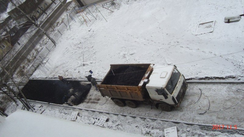 Укладка асфальта на снег в Кировской области