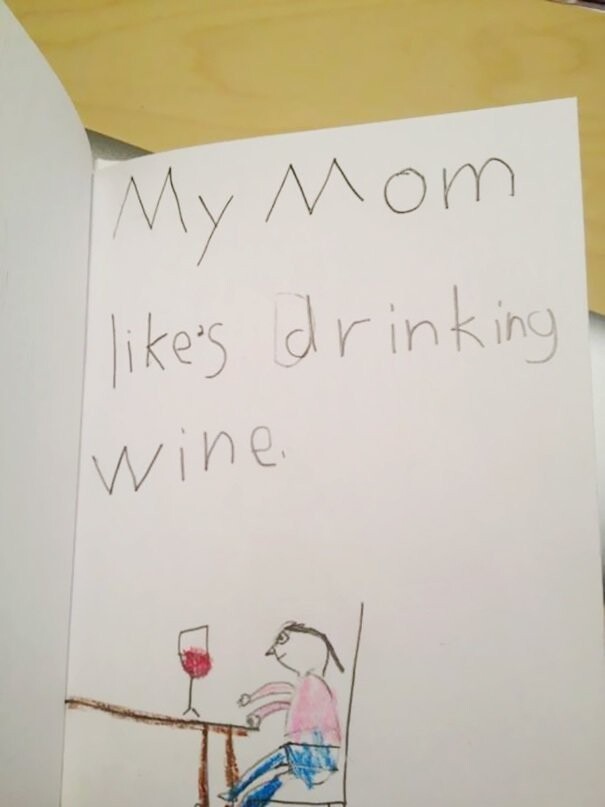 5. "Моя мама любит пить вино"