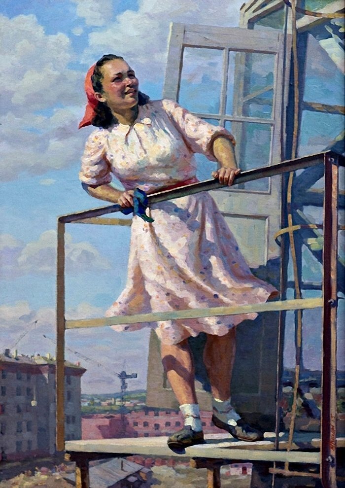 11. Григорьев-Савушкин Павел "Крановщица", 1955 год