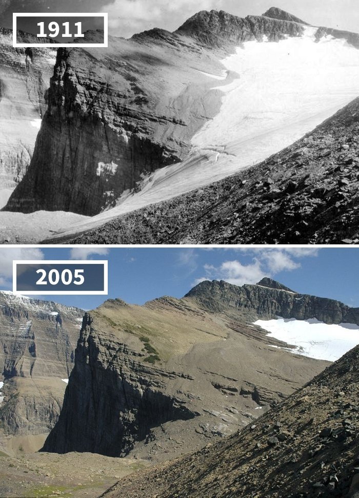 Ледник Чейни, США, 1911 - 2005