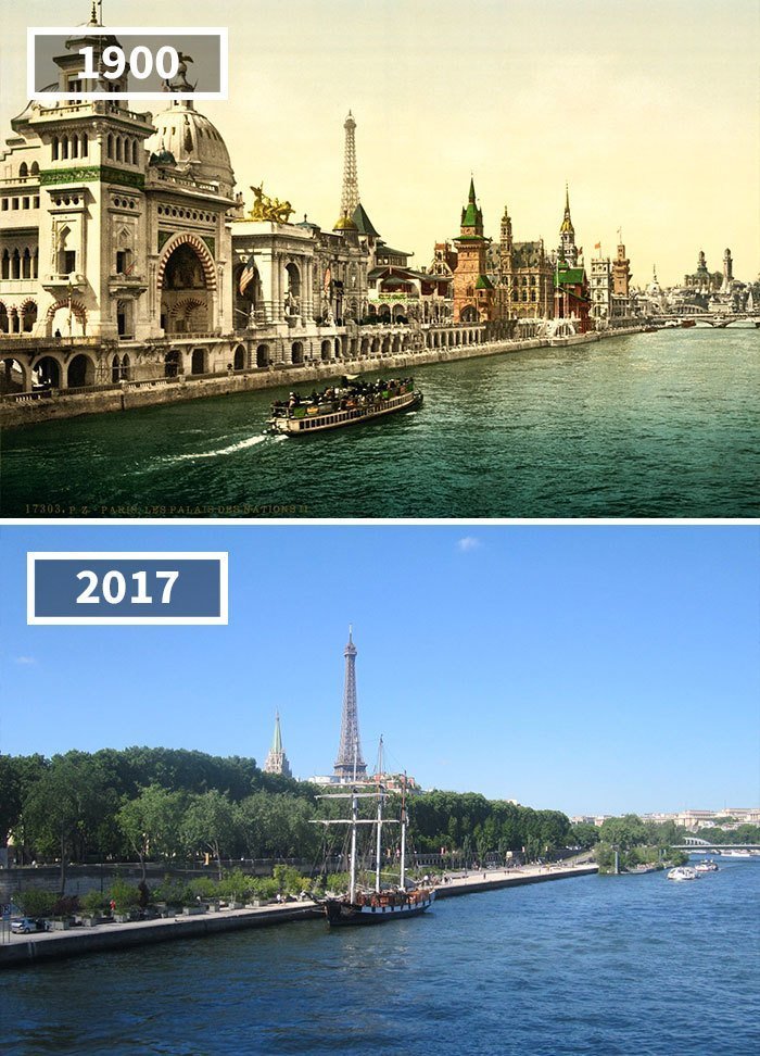Набережная наций, Париж, 1900 - 2017