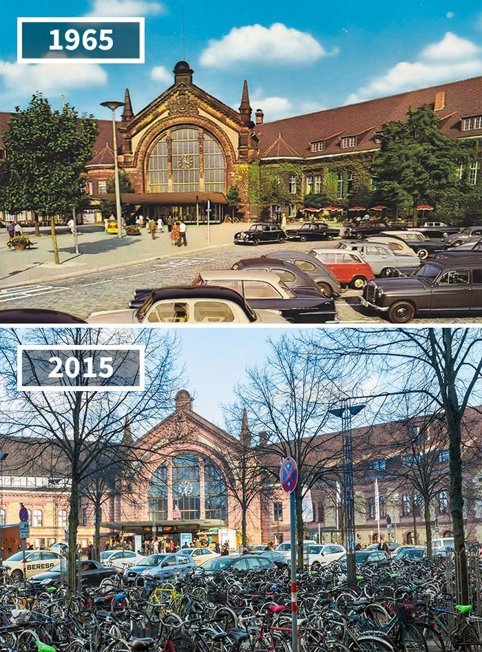 Центральный вокзал Оснабрюка, Германия, 1965 - 2015