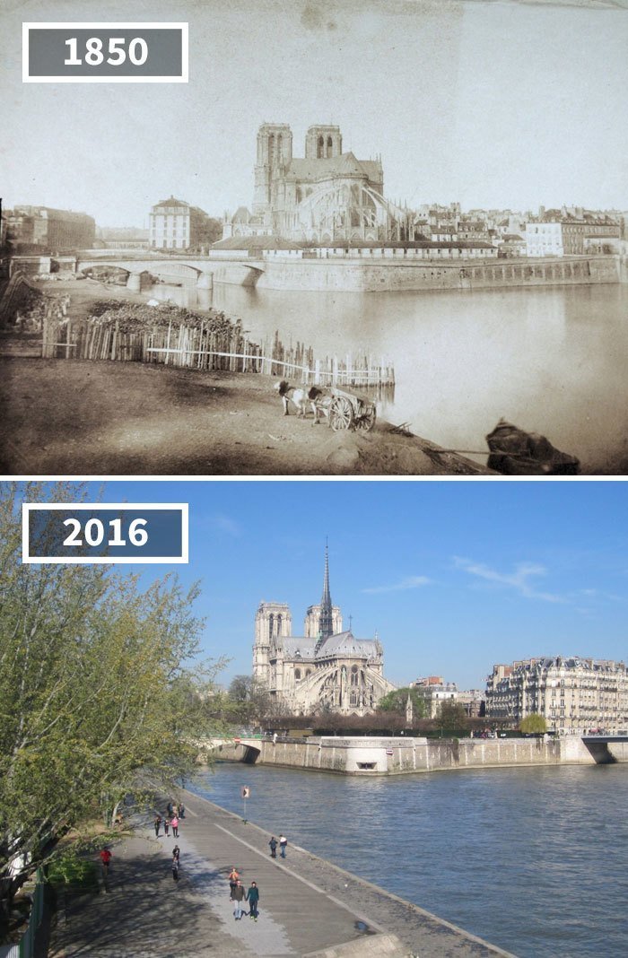 Собор Нотр-Дам, Париж, Франция, 1850 - 2016