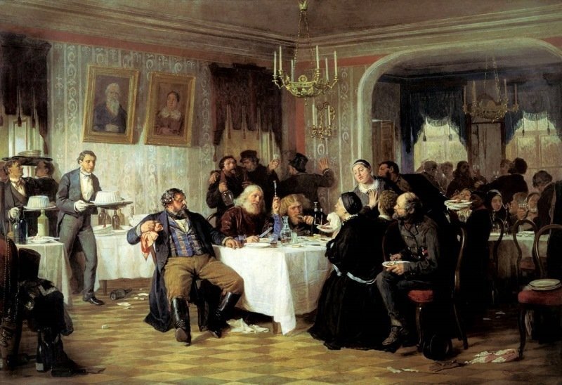 Фирс Журавлев — «Купеческие поминки» (1876 год)  