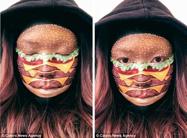 Канадка так увлеклась едой из Макдоналдса, что ее лицо превратилось в бургер