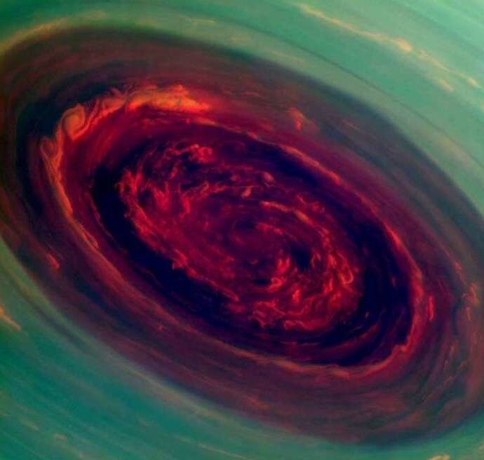 Вихрь в северном полушарии Сатурна