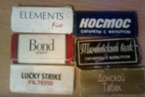 Фишки из сигаретных пачек 