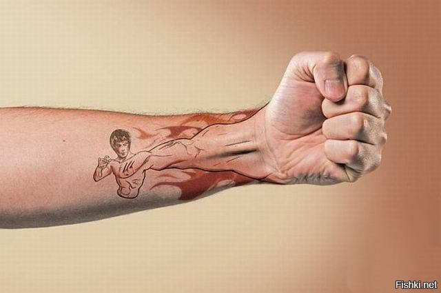 Динамичный вариант татуировки