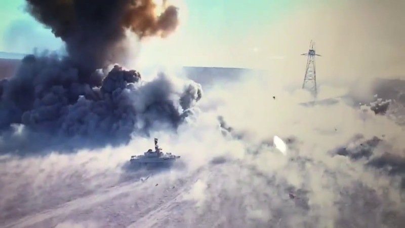 В Ираке показали бой танка против "джихад-мобиля" со взрывчаткой 