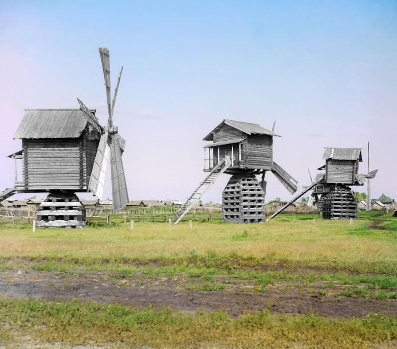 Ветряные мельницы в Тобольской губернии, 1912 год, район городка Ялуторовска