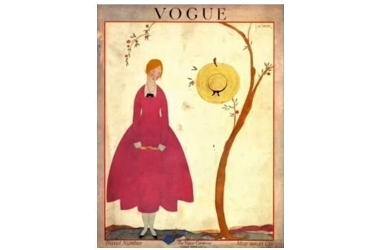 Вот первый выпуск журнала Vogue, конец девятнадцатого века, шрифт вообще ничем не отличается.