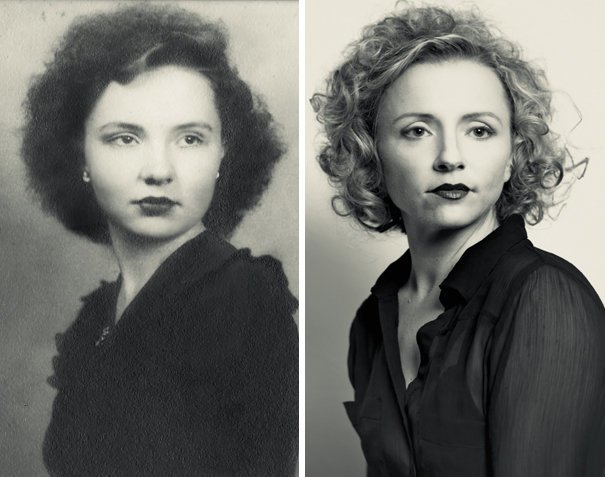 9. "Моя бабушка Мэри Элис в 16 лет (1944 г.) и я (2015 г.)"