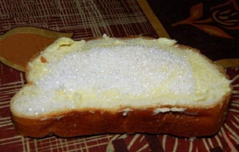 Хлеб с сахаром
