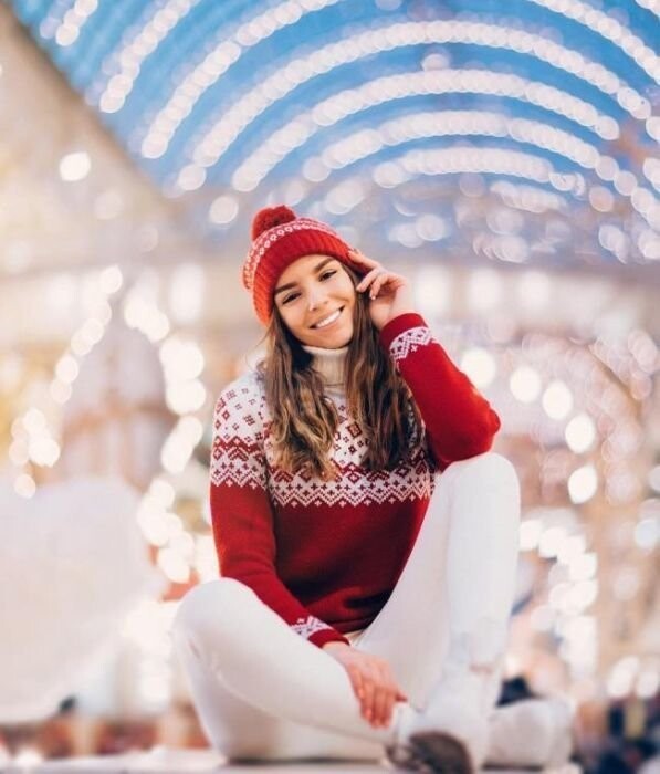 Рождественские фото девушек