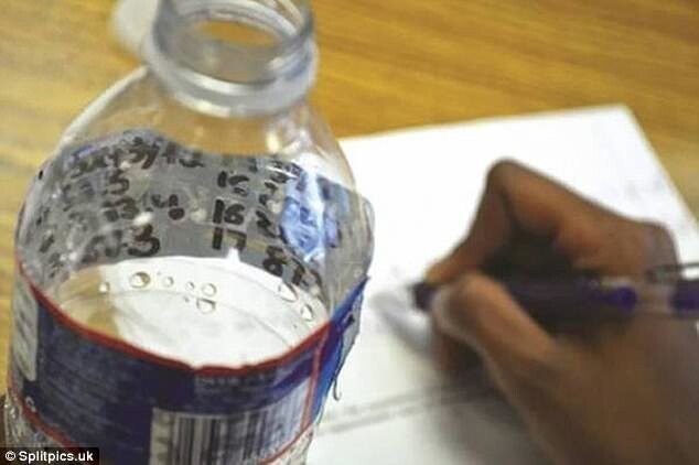 4. Ответы к тесту написаны на оборотной стороне этикетки на бутылке с водой