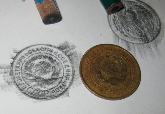 Отпечатки монет