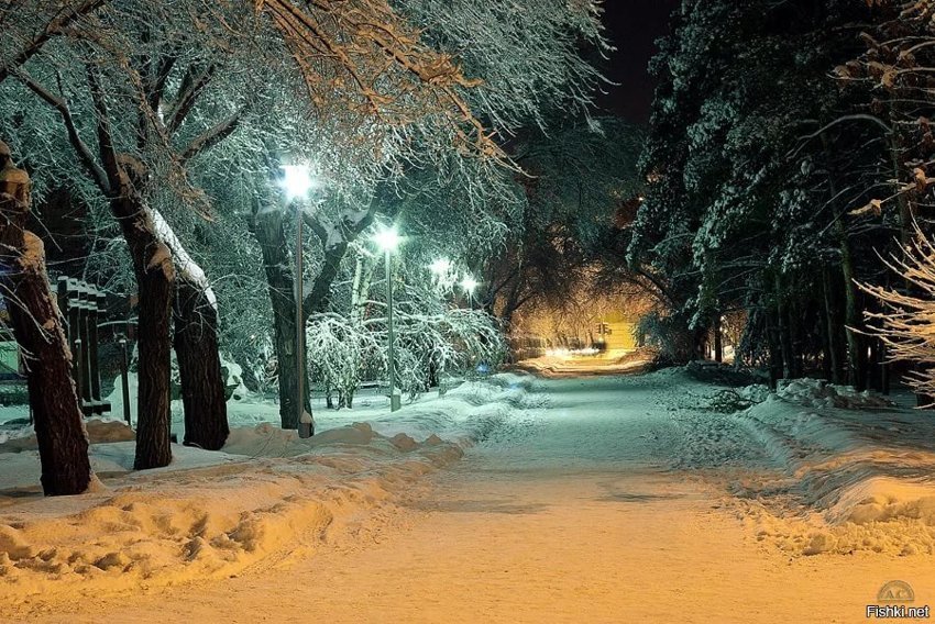 Зимний вечер в Волгограде