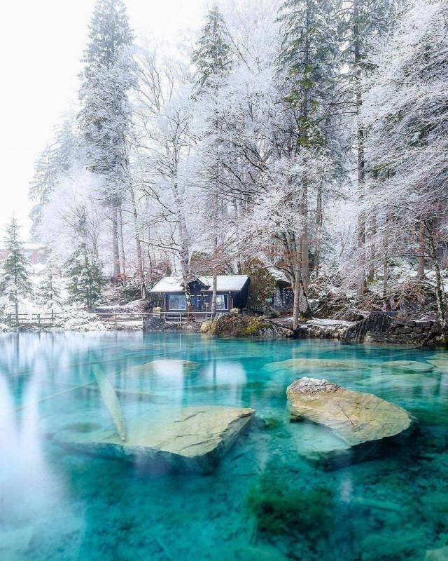 Голубое озеро, Швейцария