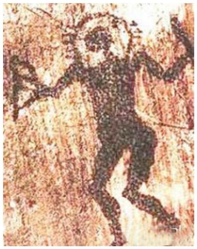 Некоторые считают, что знаменитый петроглиф "Человек-солнце", найденный близ Алматы, является наскальным портретом инопланетянина