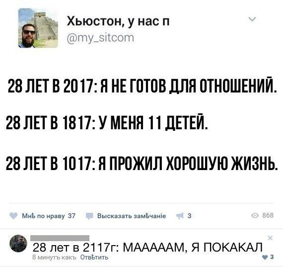 Смешные комментарии из социальных сетей от Роман за 30 декабря 2017