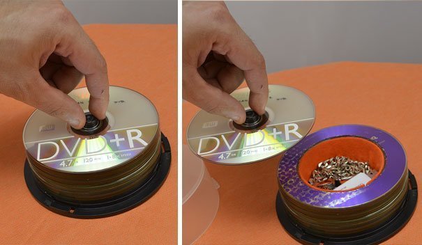 Потайной сейф из старых CD-дисков