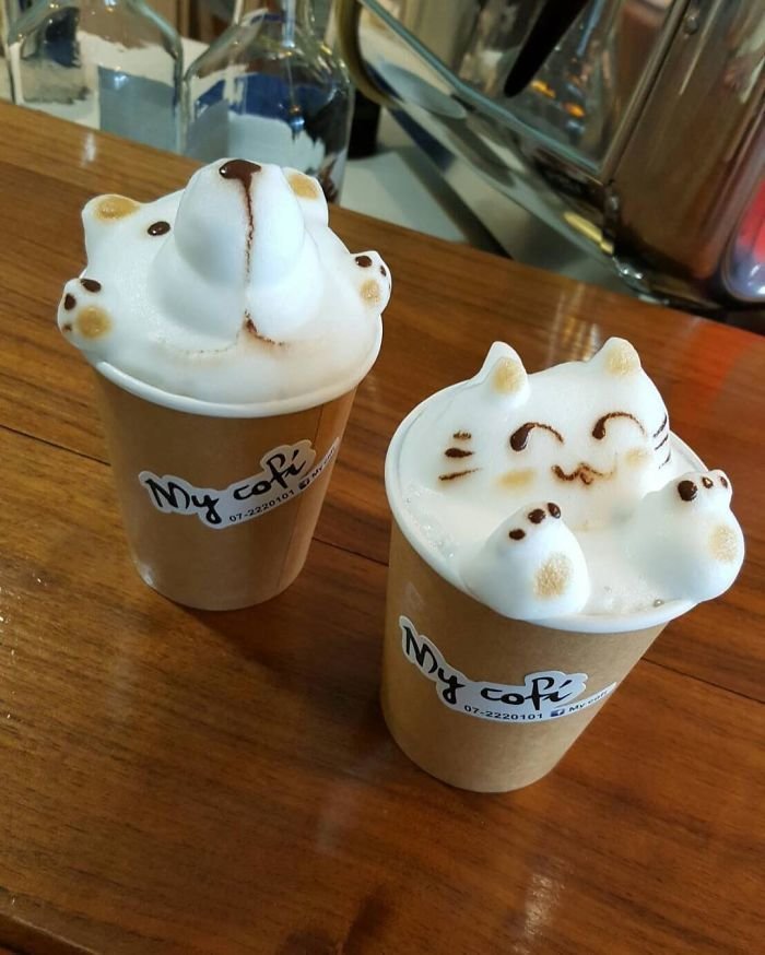 Китайский бариста создает из кофе композиции, которые просто жалко пить!