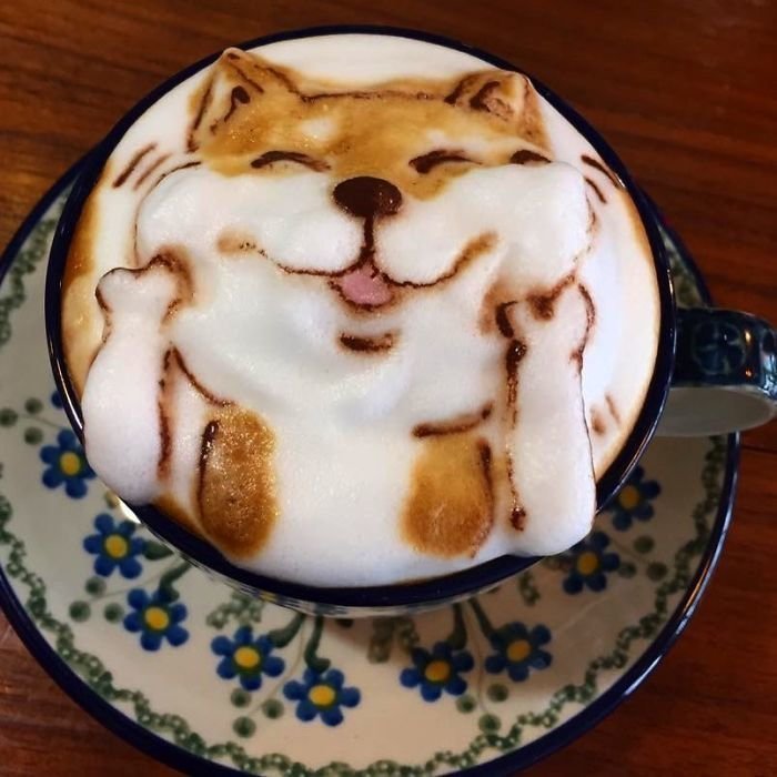 Китайский бариста создает из кофе композиции, которые просто жалко пить!