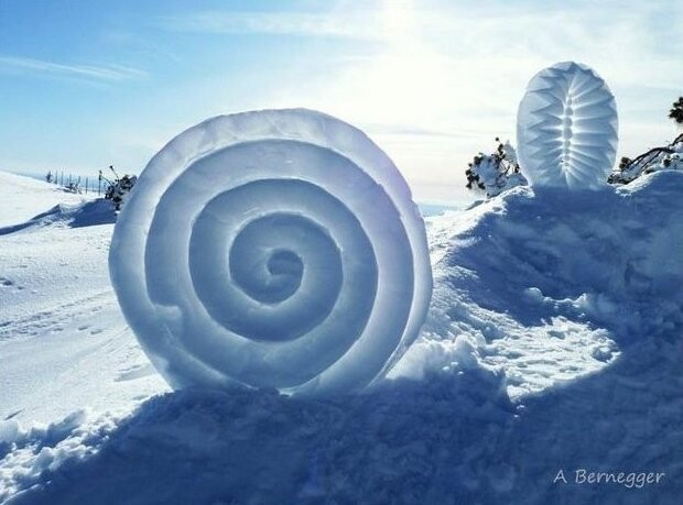 8. Alain Bernegger создает снежные и ледяные инсталляции