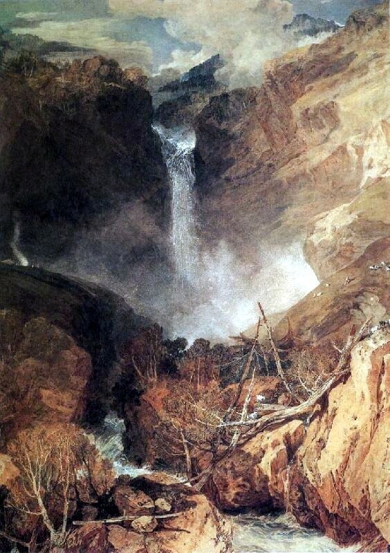 Уильям Тёрнер. Райхенбахский водопад. 1804