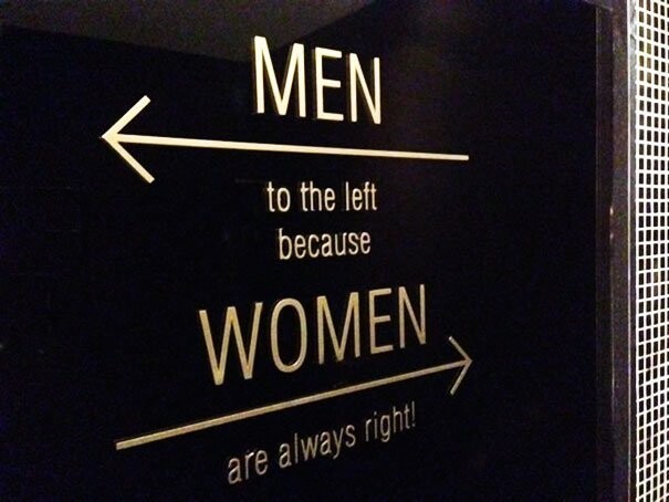 Мужчины налево, потому что женщины всегда правы!