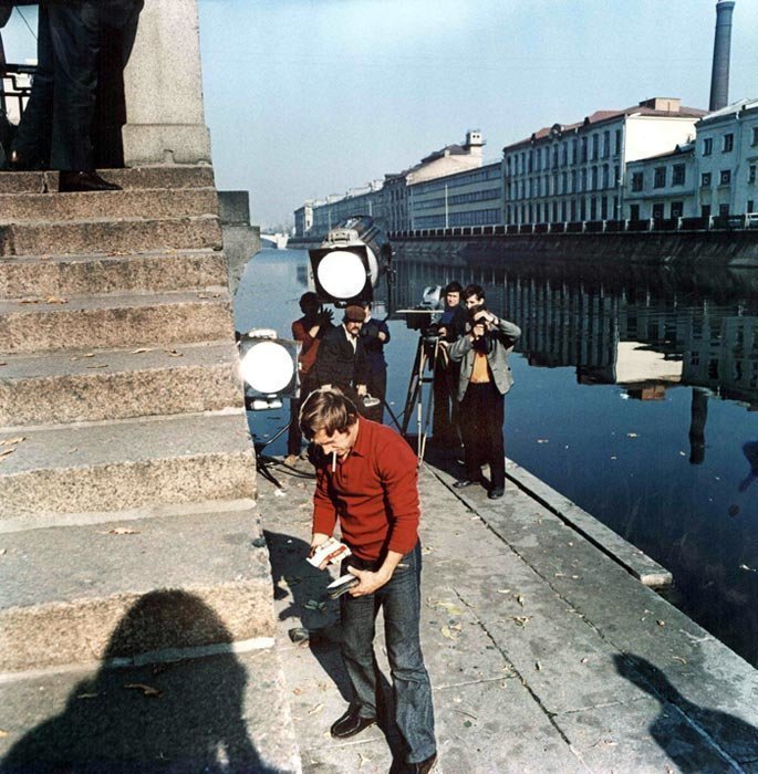 Рабочий момент съемок. Будапешт, июль 1974 года