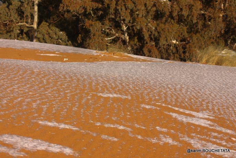 В пустыне Сахара уже третий раз за последние 40 лет выпадает снег