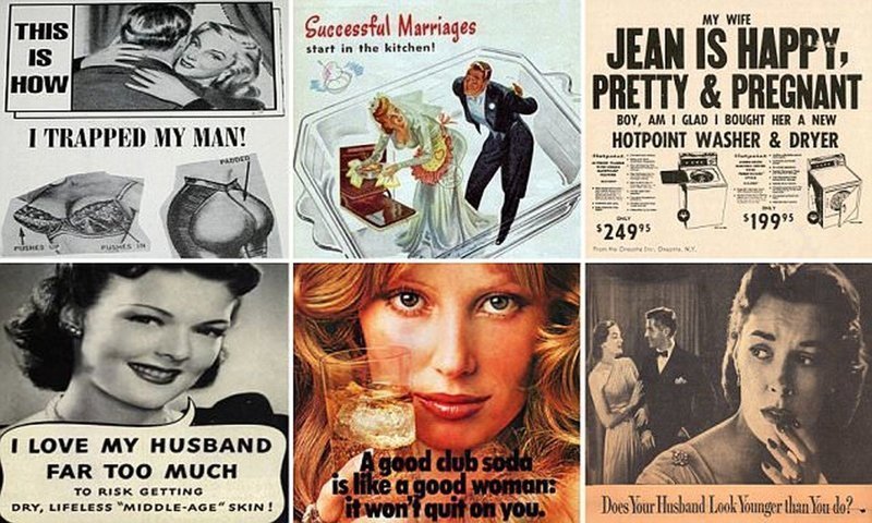 "Успешные браки начинаются на кухне": сексистские рекламные объявления 40-х, 50-х и 60-х годов