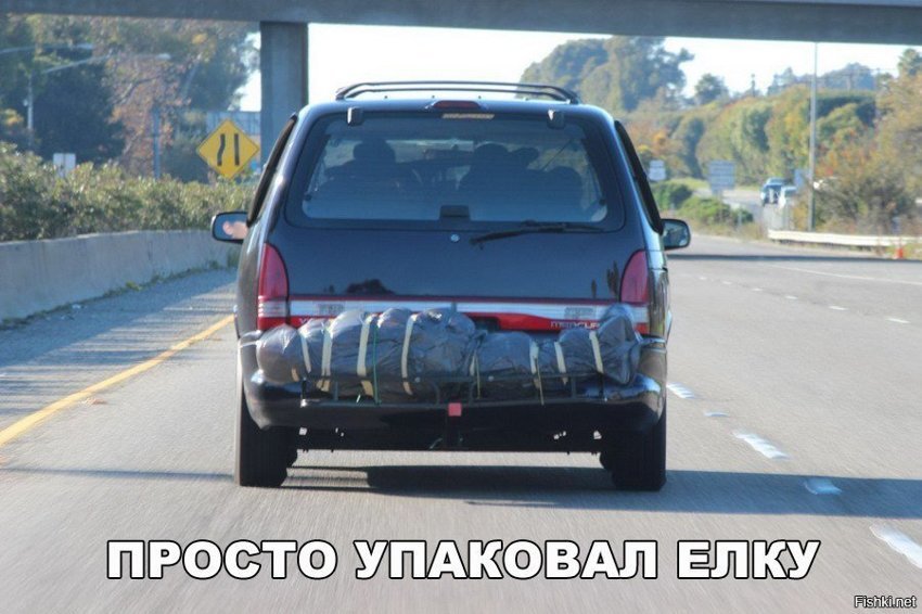 Просто упаковал ёлку