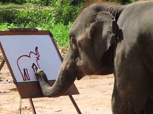 то чувство, когда слон рисует лучше чем ты)) 
