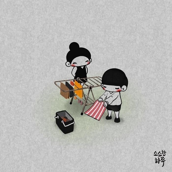 Маленькие милые моменты из жизни супругов, которые создаёт корейский иллюстратор
