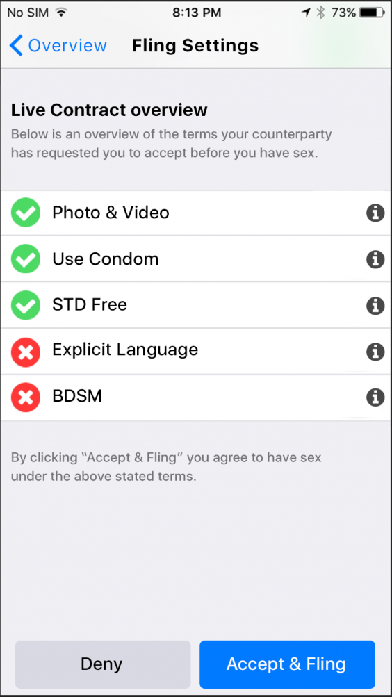 Новое приложение для смартфона обеспечит юридически безопасный секс