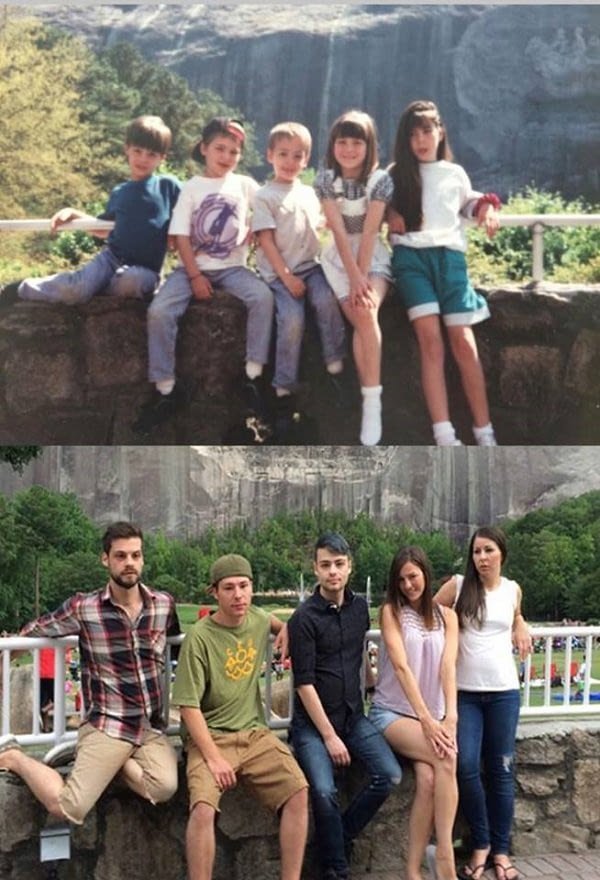 Время летит: забавная подборка семейных фото из серии "тогда и сейчас"
