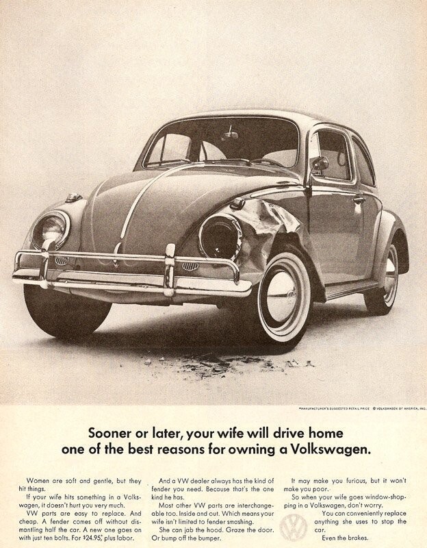 Реклама автоконцерна Volkswagen 1964г.