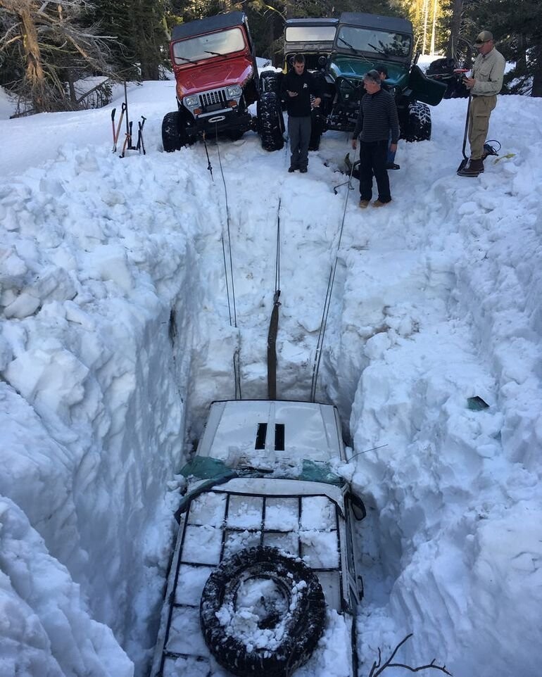 Спасение Джипа из снежного плена