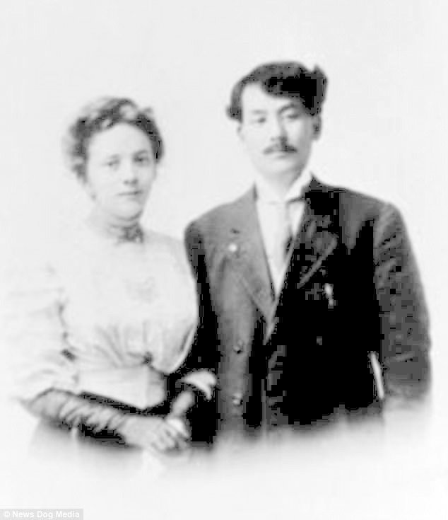  Глэдис Аоки и Гунджиро Аоки (американец японского происхождения). Пара поженилась 27 марта 1909 г. в Сиэтле, побывав до этого в Калифорнии и Орегоне, где смешанные браки были запрещены