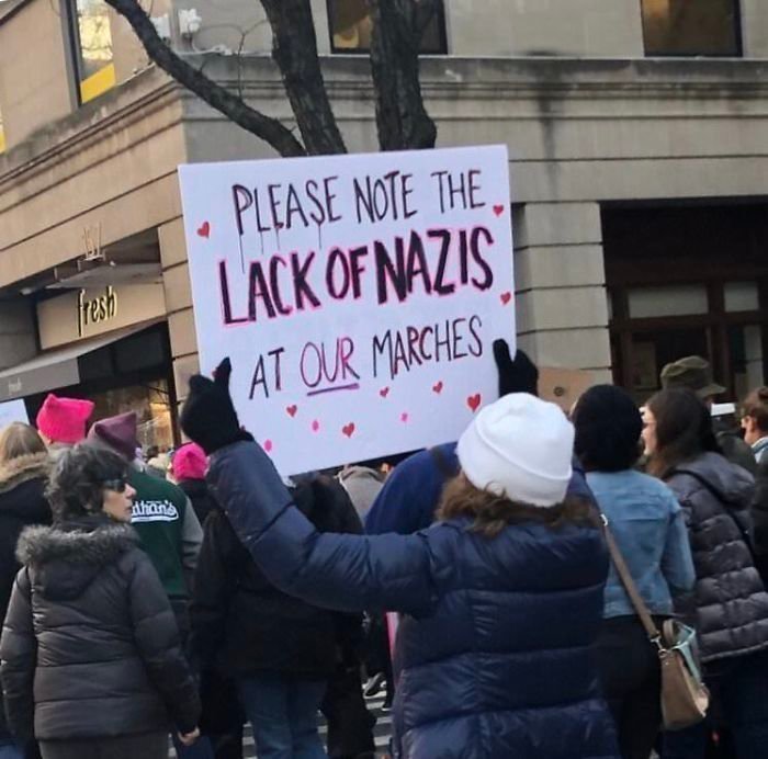 "Обратите внимание: на наших маршах нет нацистов!"