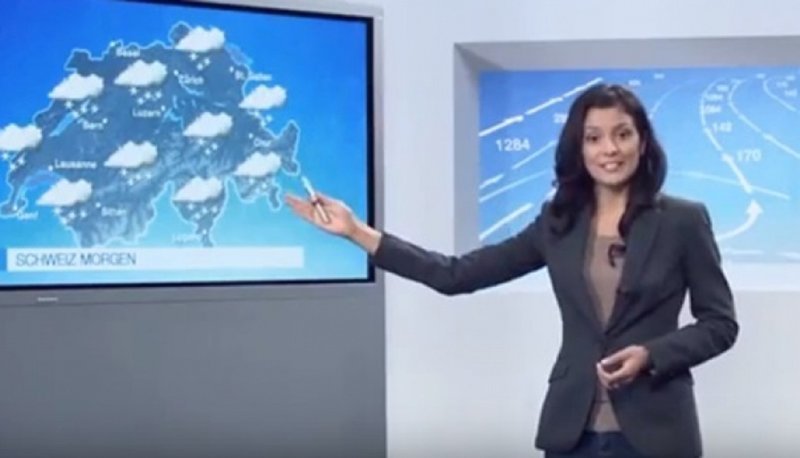 С ведущей прогноза погоды на одном из швейцарских телеканалов случилось то, чего боятся многие телеведущие
