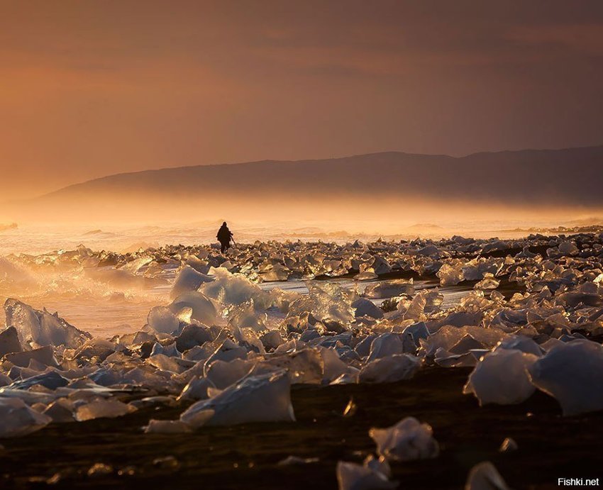 Ледниковое озеро Йокюльсадлон, Исландия
