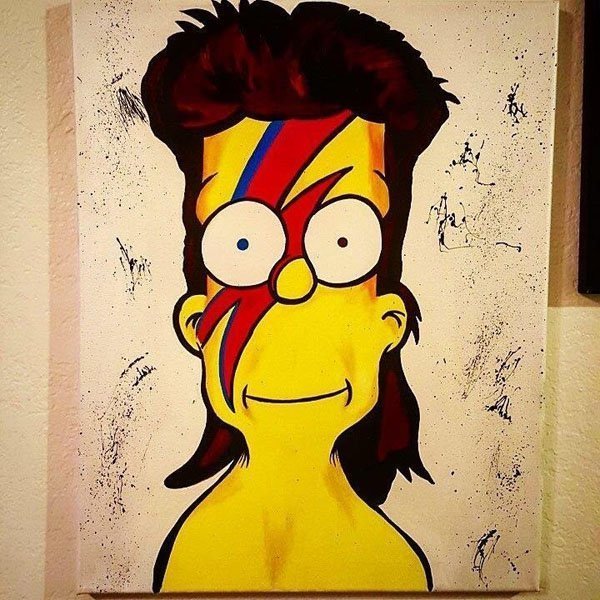 Барт в образе Боуи