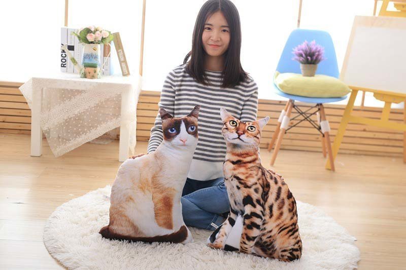 10. Реалистичные 3D кошки-подушки