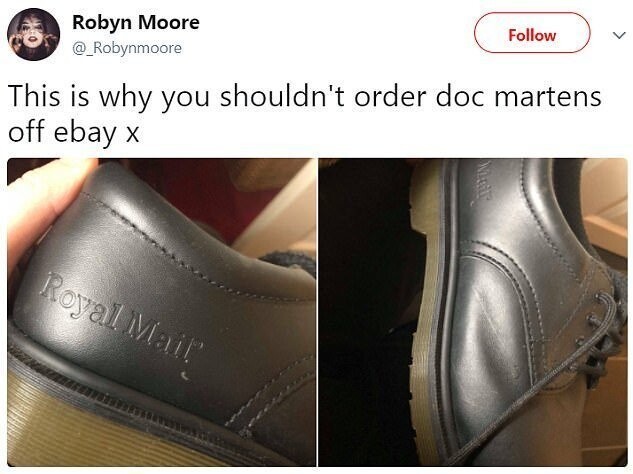 "Вот почему не стоит заказывать ботинки "Доктор Мартенс" на eBay"