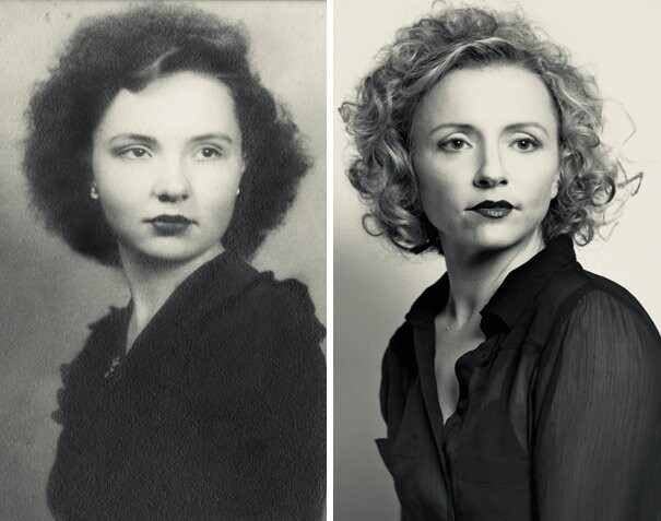 Бабушка в 16 лет (1944) и её внучка (2015)