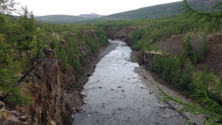 Плато Путорана река Хусана