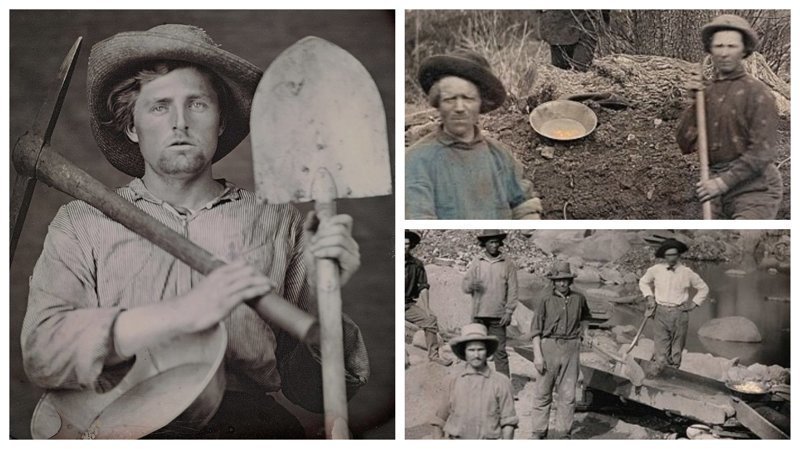 Редкие фотографии 19 века: золотая лихорадка в Калифорнии